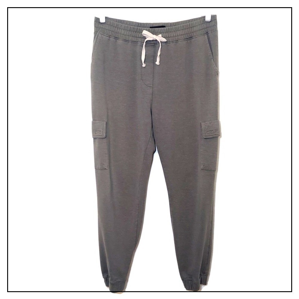 RSQ Men Joggers L Cargo Utility Pockets‎ Drawstring Olive Athleisure Sweatpants